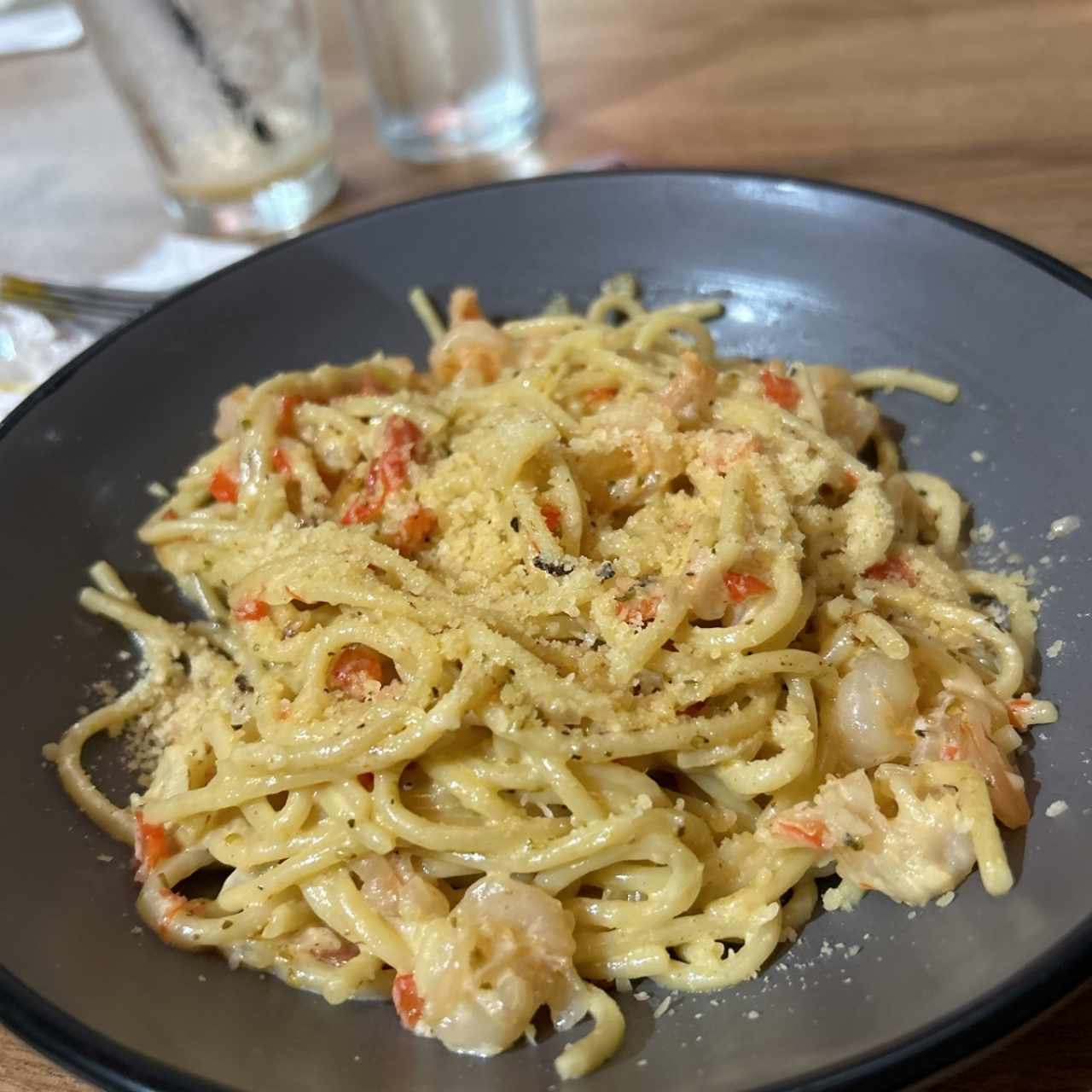 Pasta con Camarones