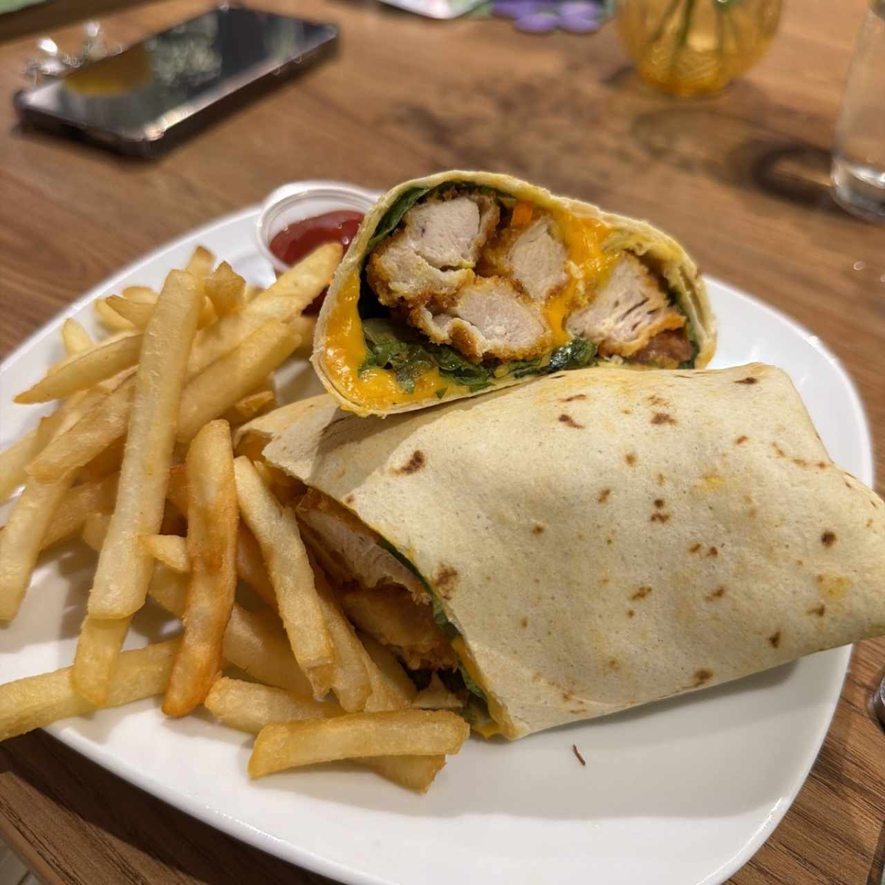 Wrap de Pollo Crispy o a la Plancha
