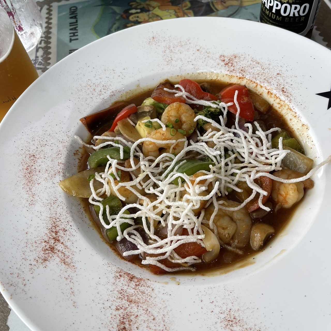 Stir Fry de camarón