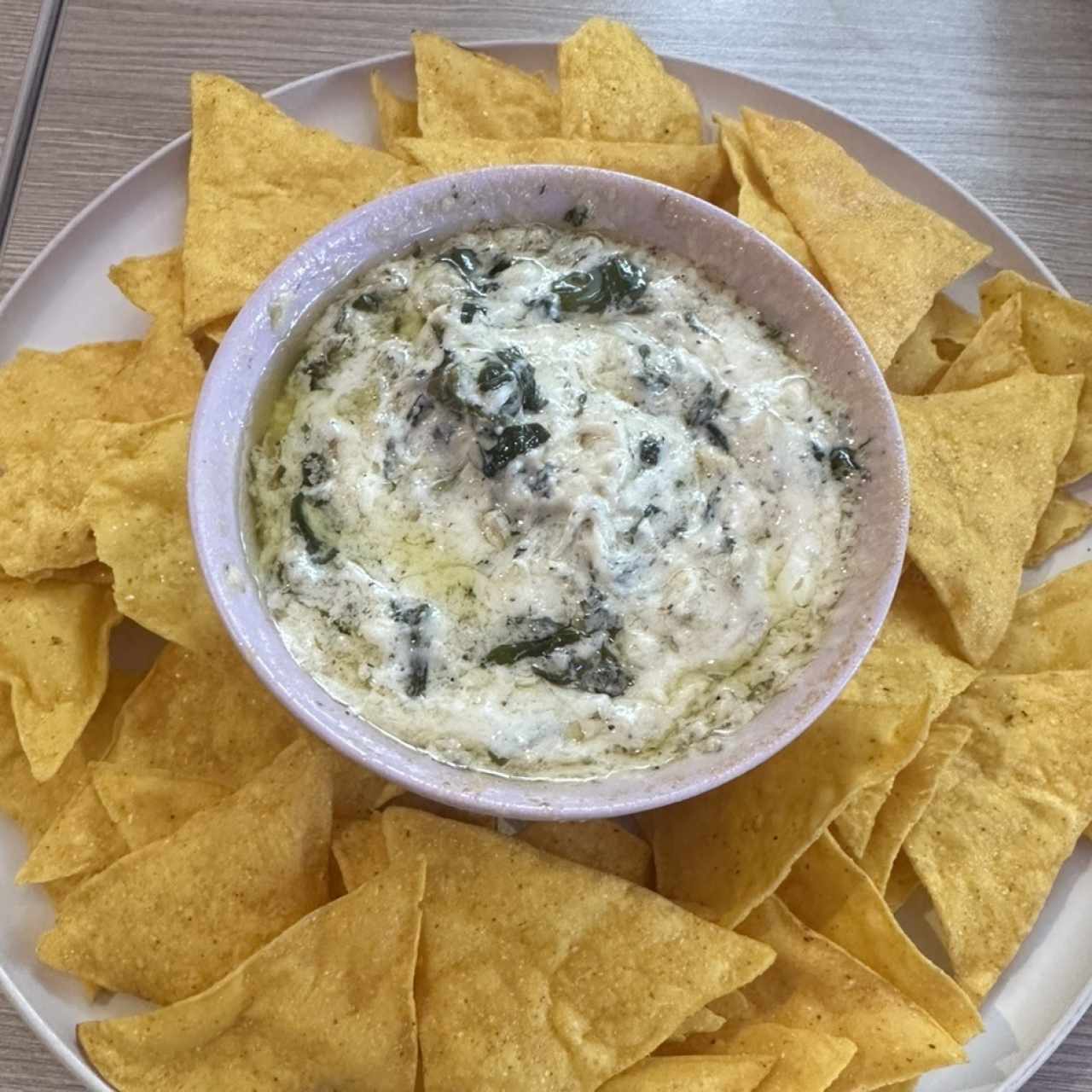 Dip de Espinaca y alcachofas