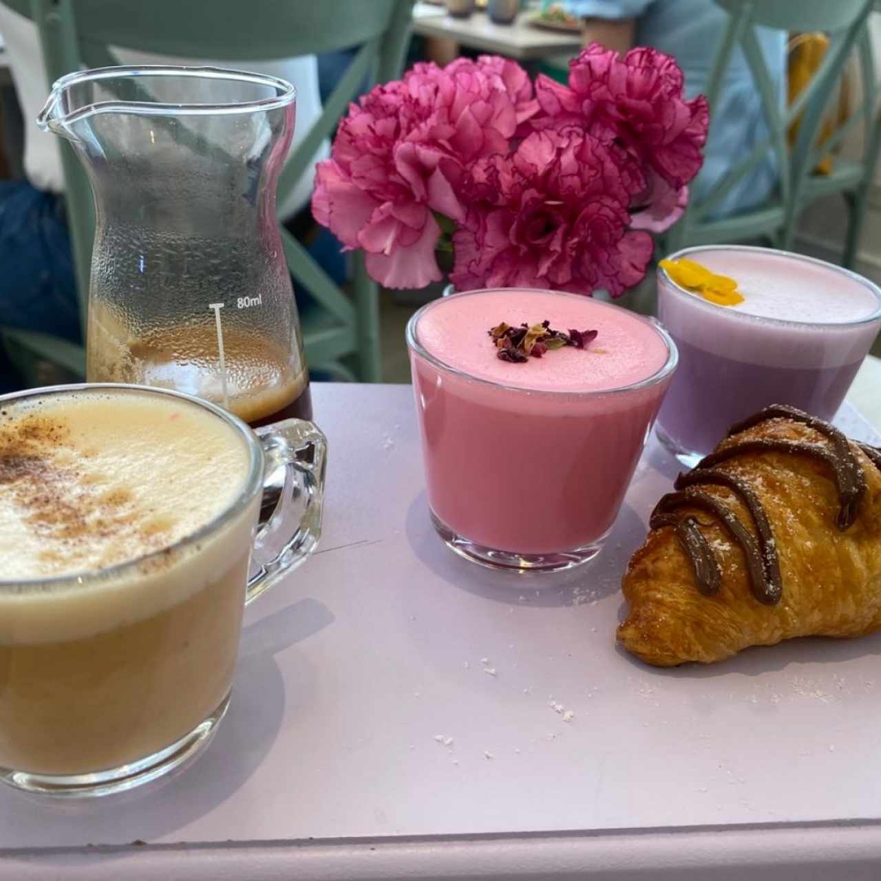 cafe pumpkin y lavanda y rosa