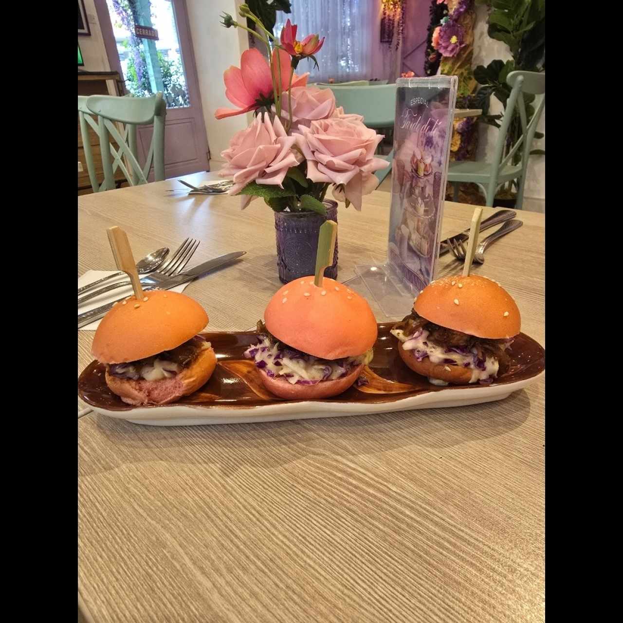 Pink Pulled Pork Sliders