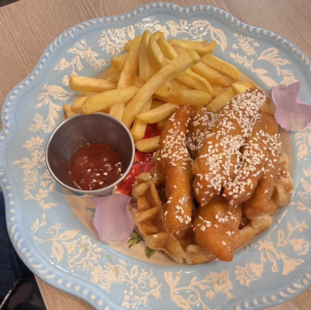 Chicken waffles