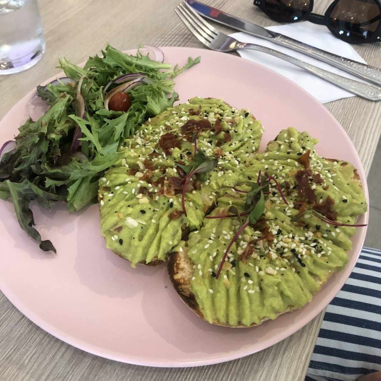 Avocado toast parmesano