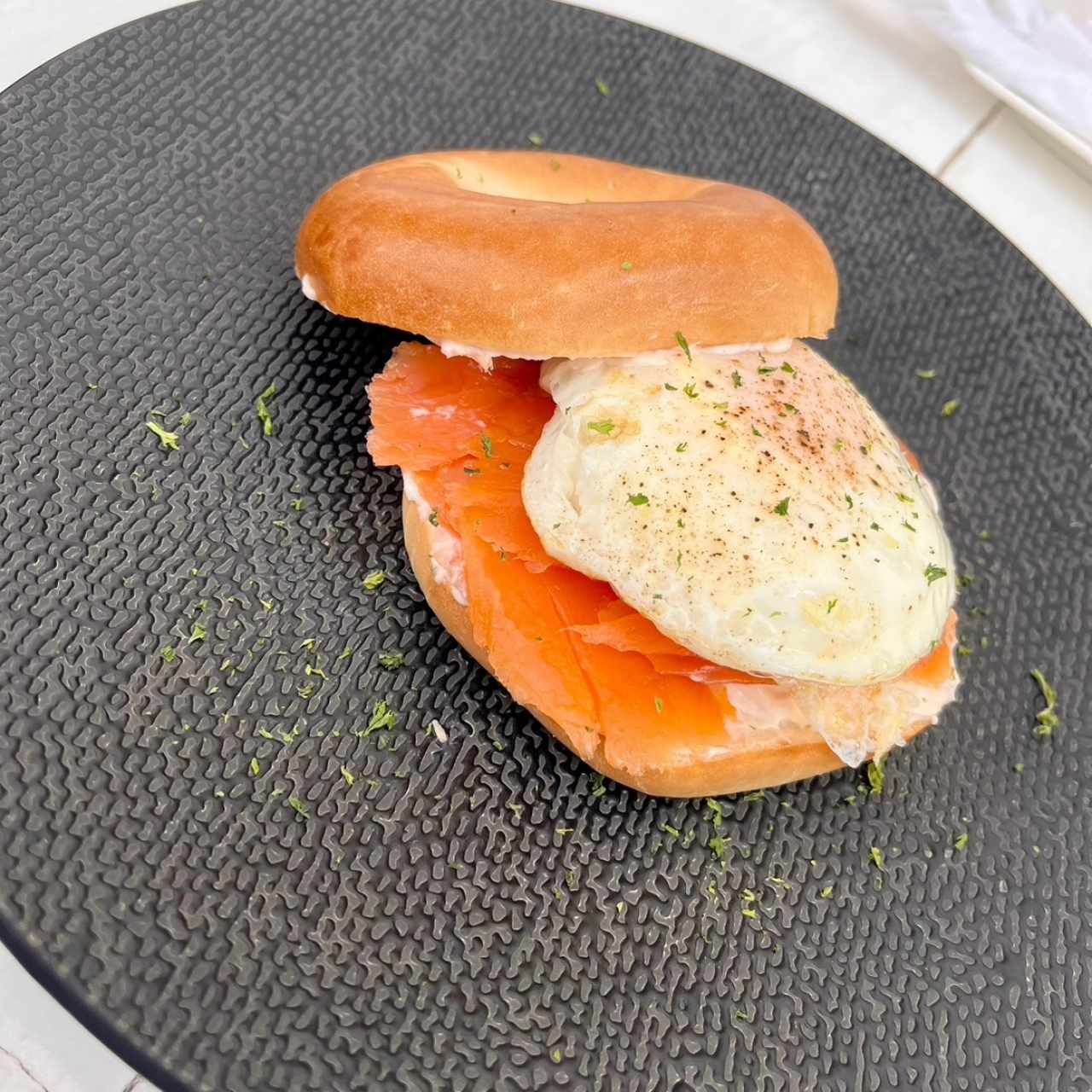 Bagel de salmon