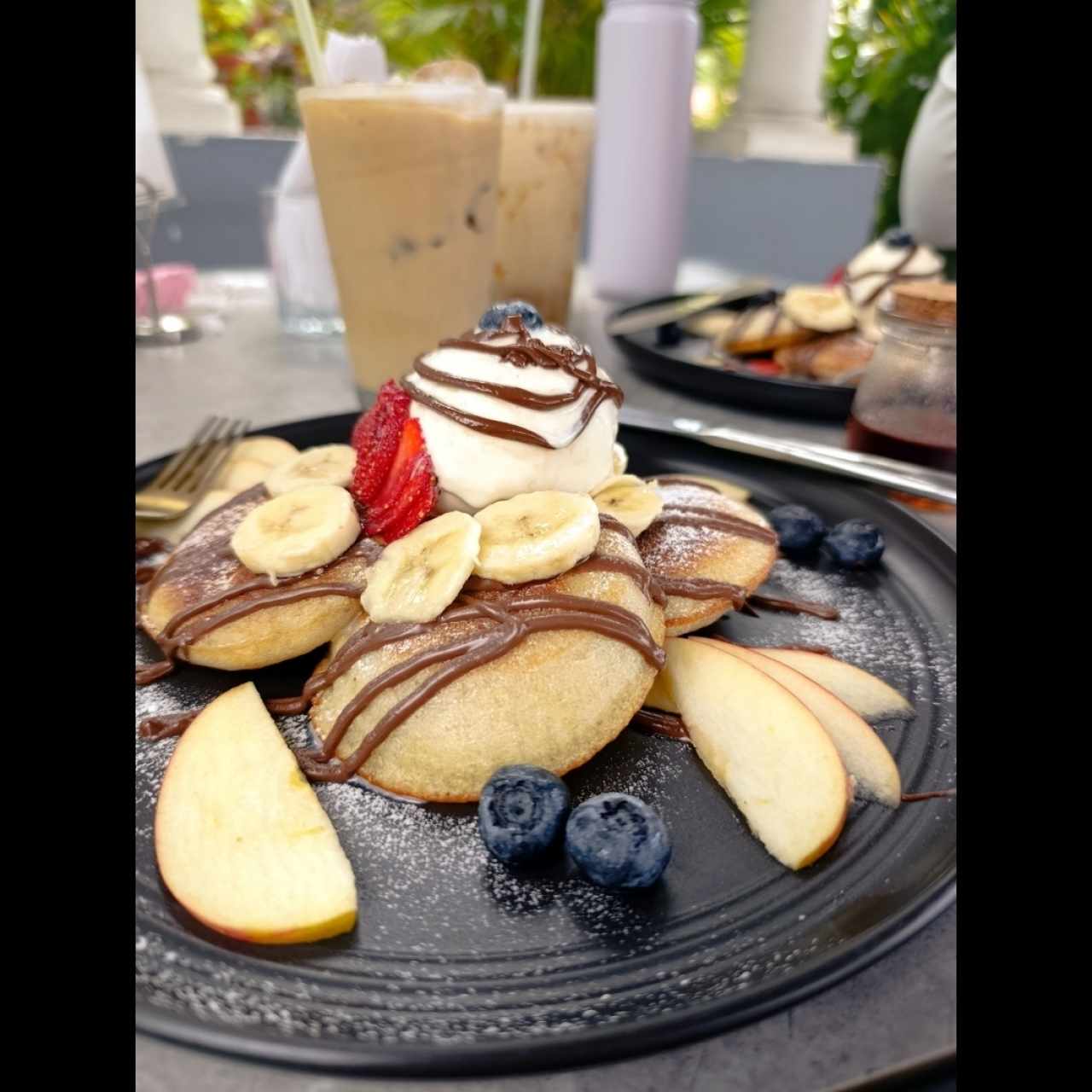 Waffles Palets & Iced Latte