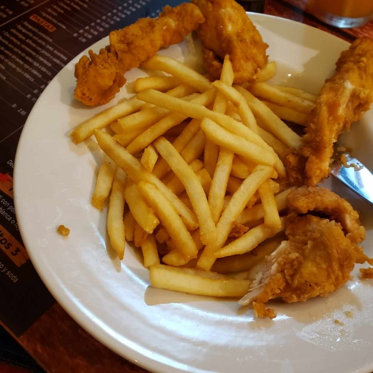 Entradas - Deditos de Pollo menú para niños