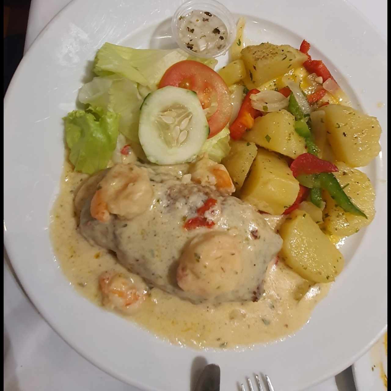 Filete de Corvina Rellena de Camarones