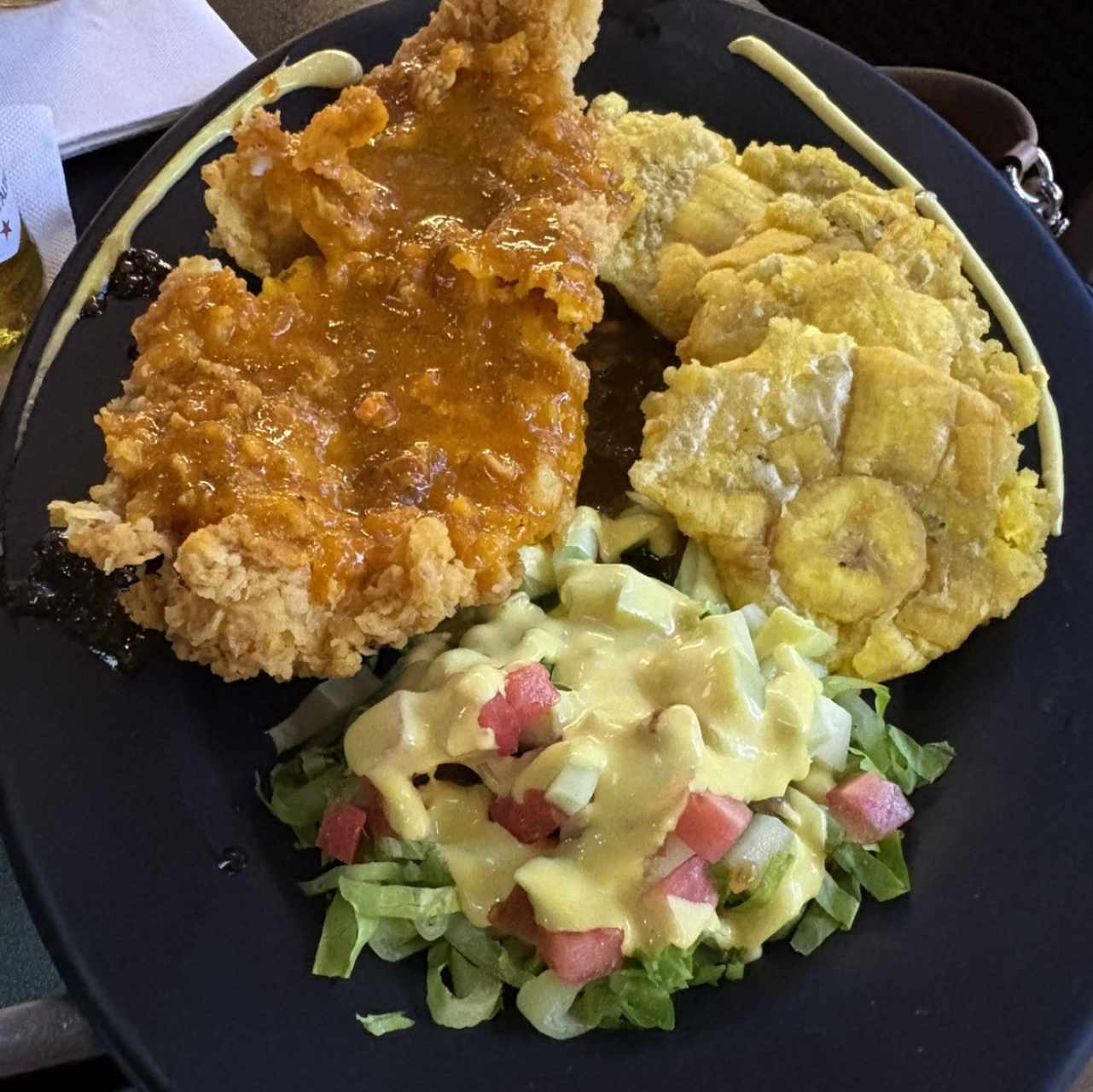 Filete frito al ajillo 