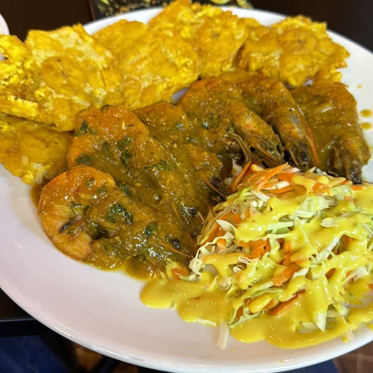 Langostinos con patacones