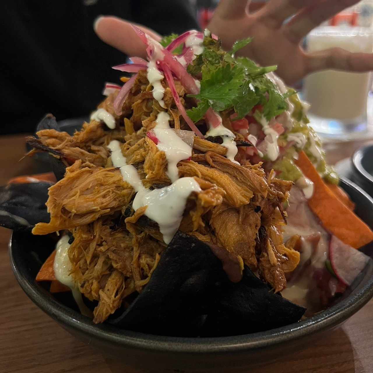 Nachos con puerco