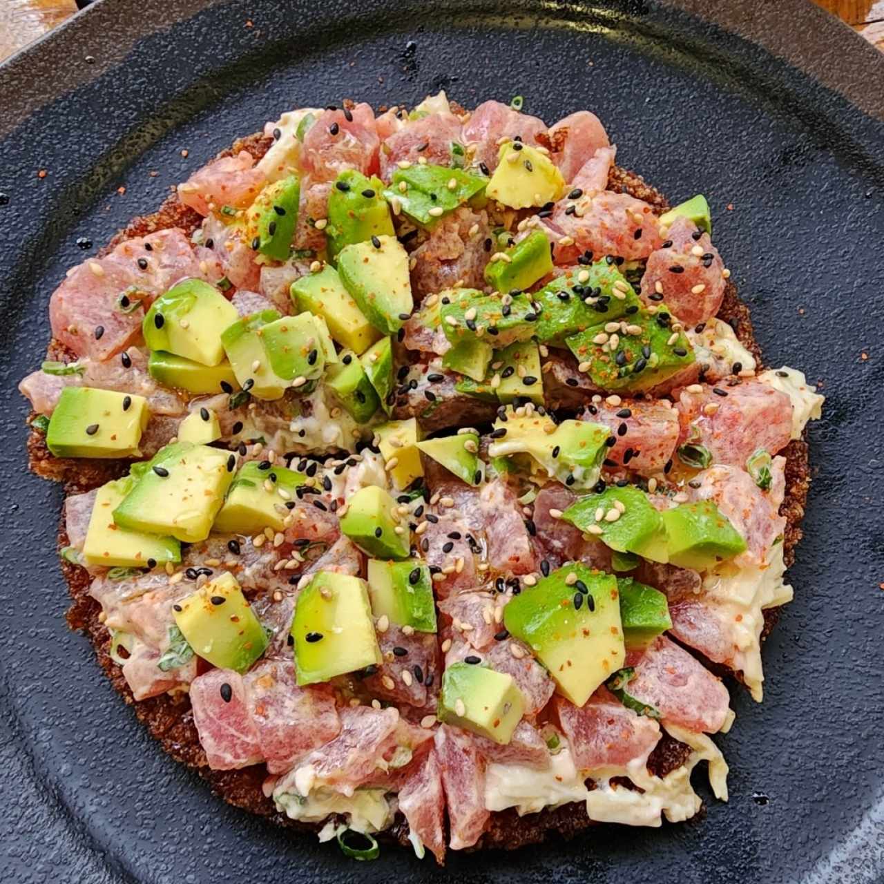 pizza sushi atun trufado