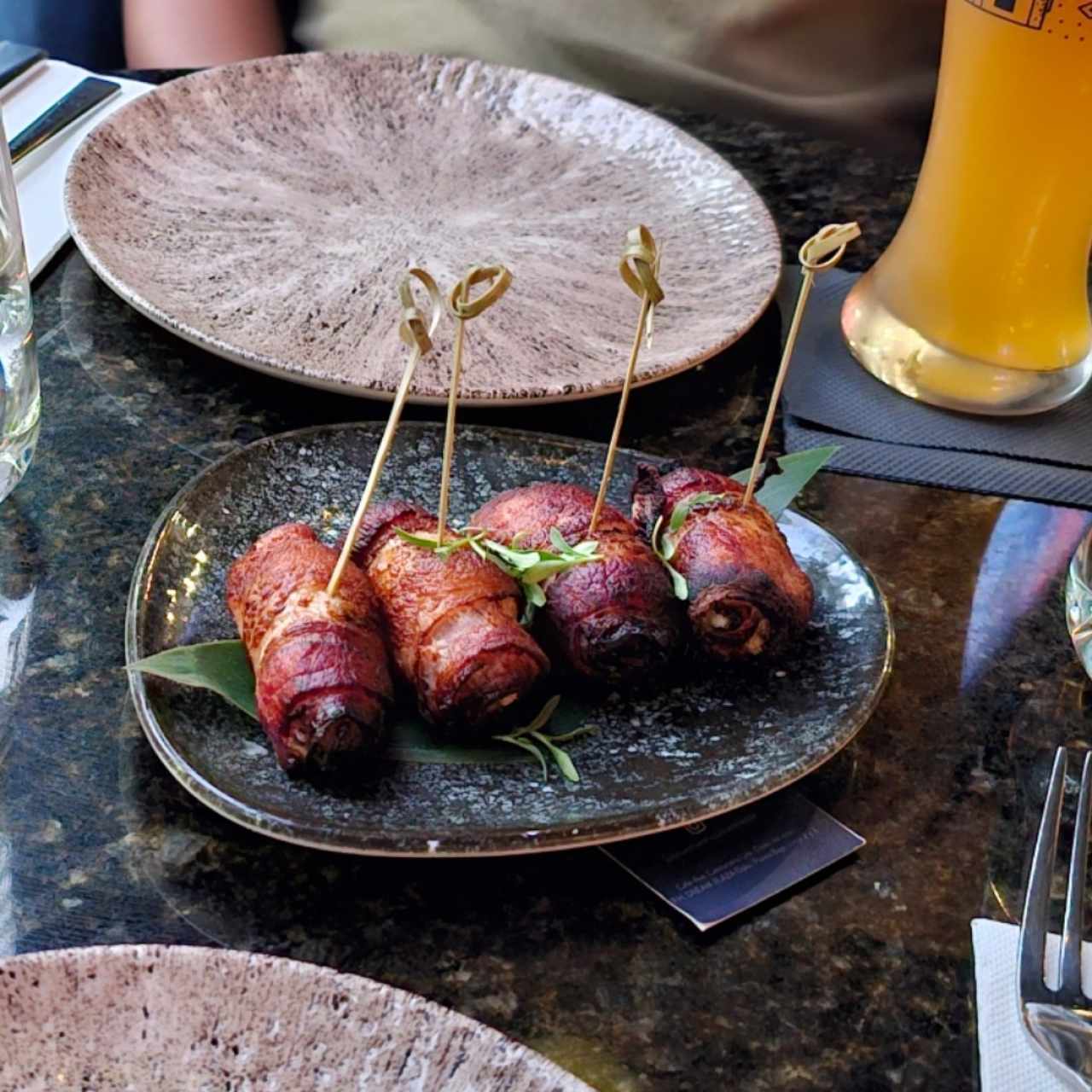SMALL PLATES - Bacon wrapped Dates