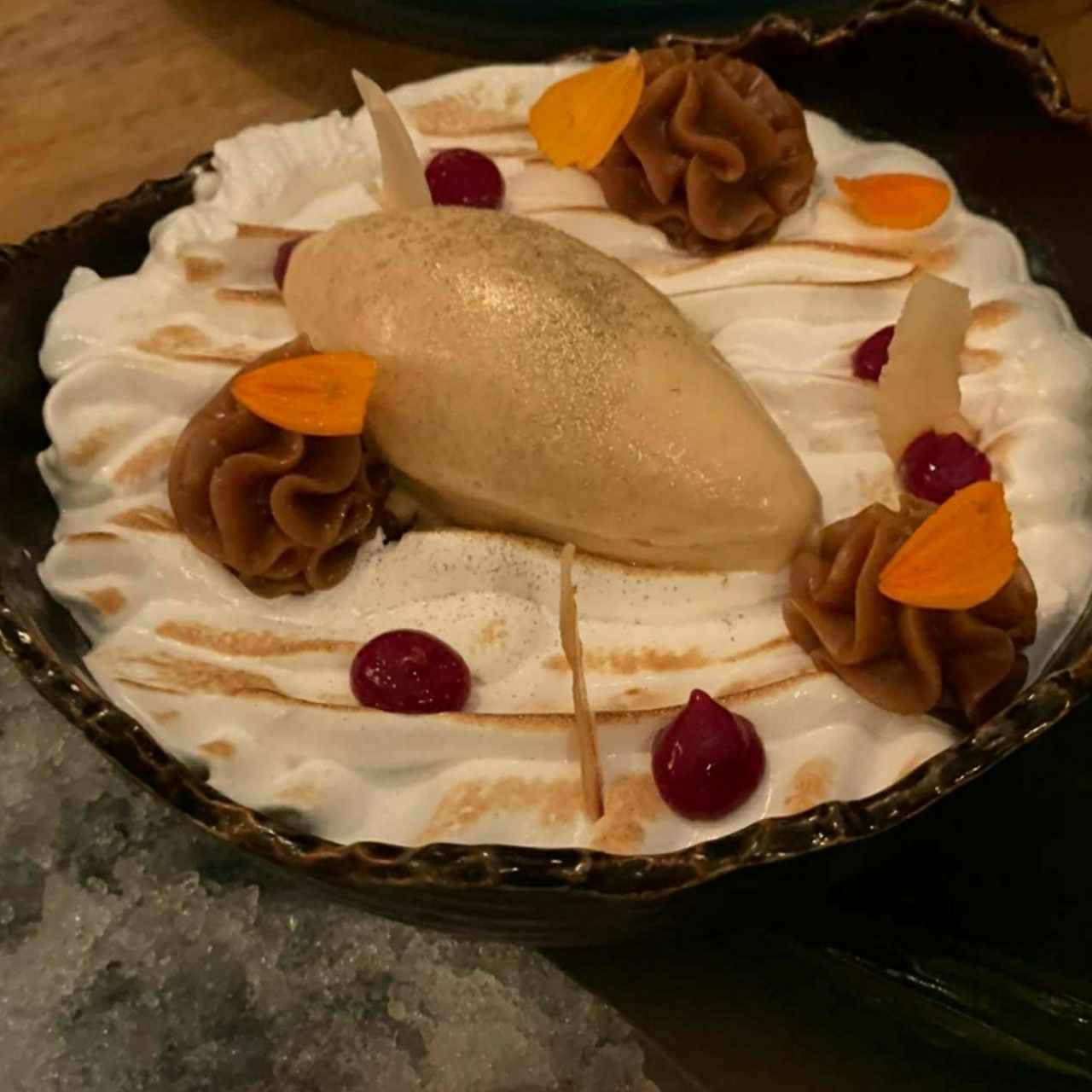 tres leches con helado de coco