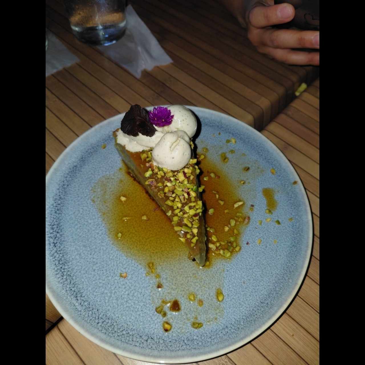 flan de pistacho
