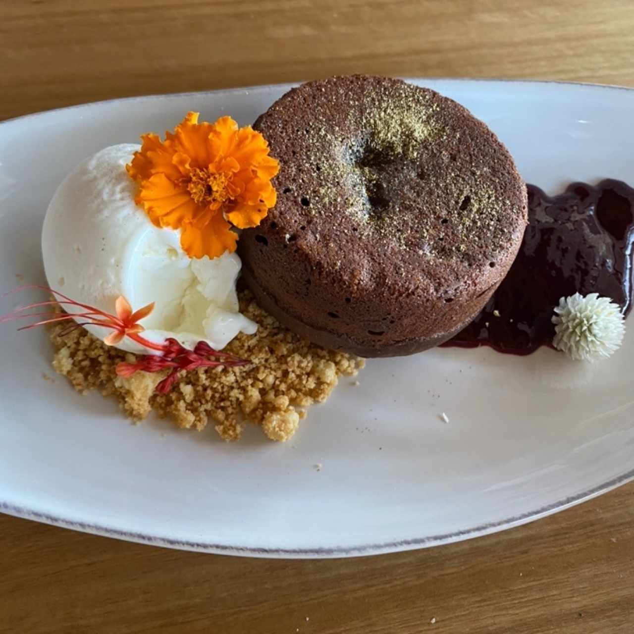 Volcán de chocolate