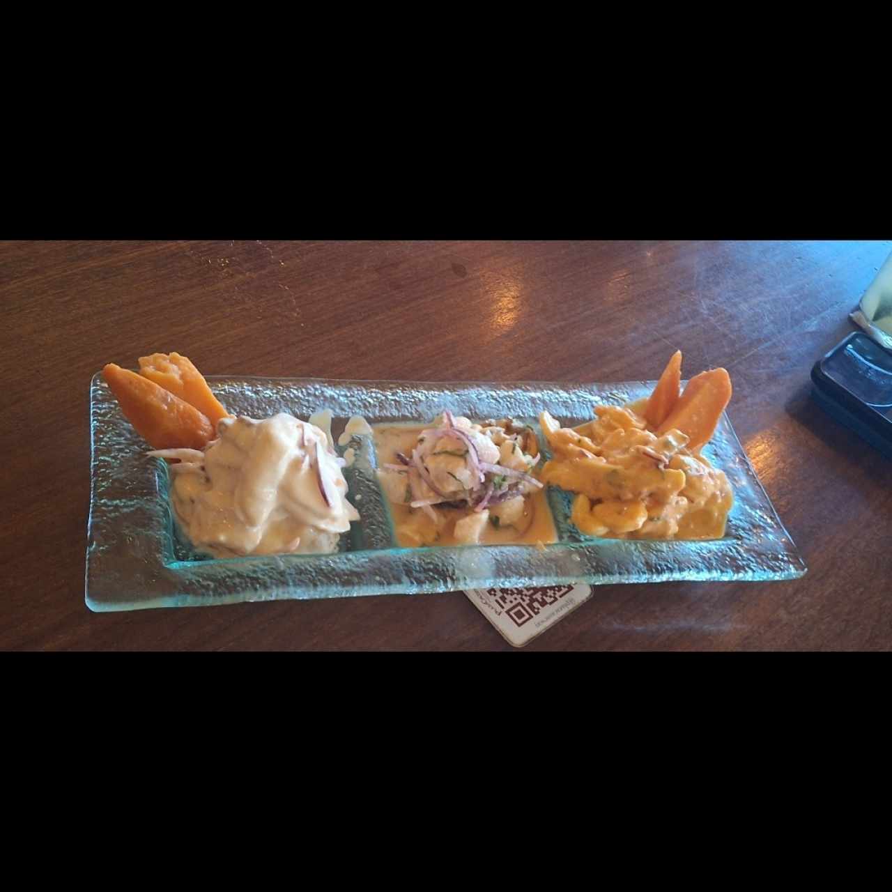 Trío de ceviches