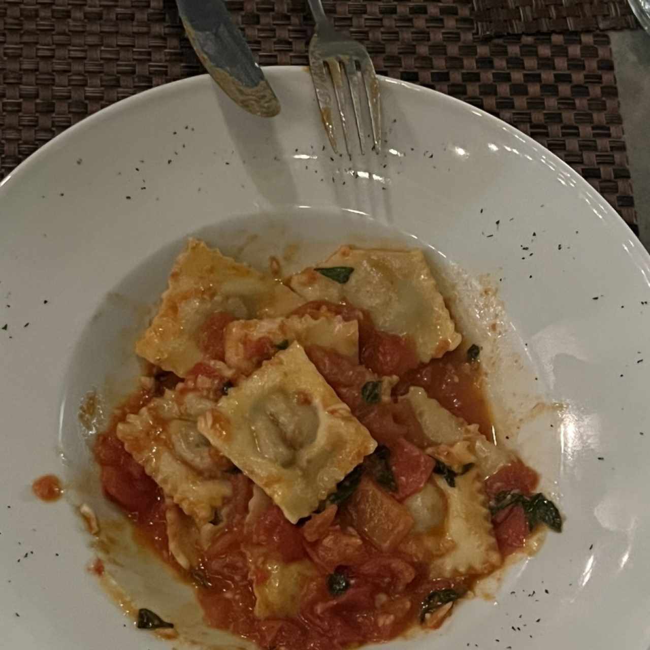 Ravioli de Pollo a la Boscaiola