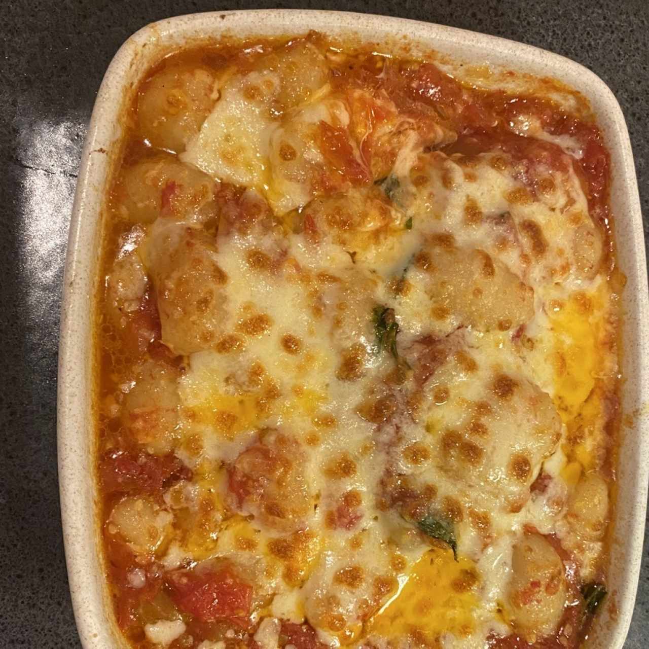 Gnocchi Pomodoro gratinado