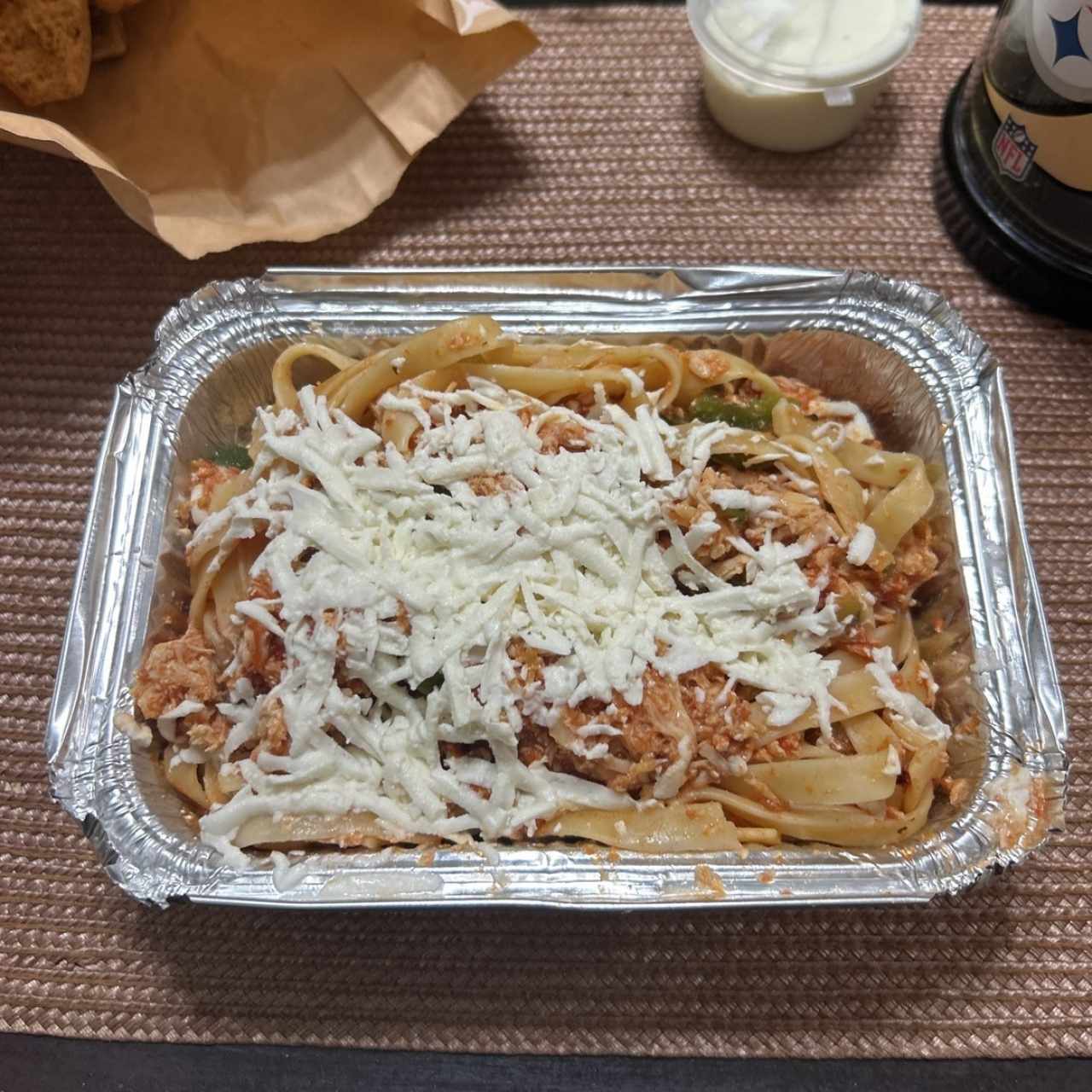 Espagueti de pollo 
