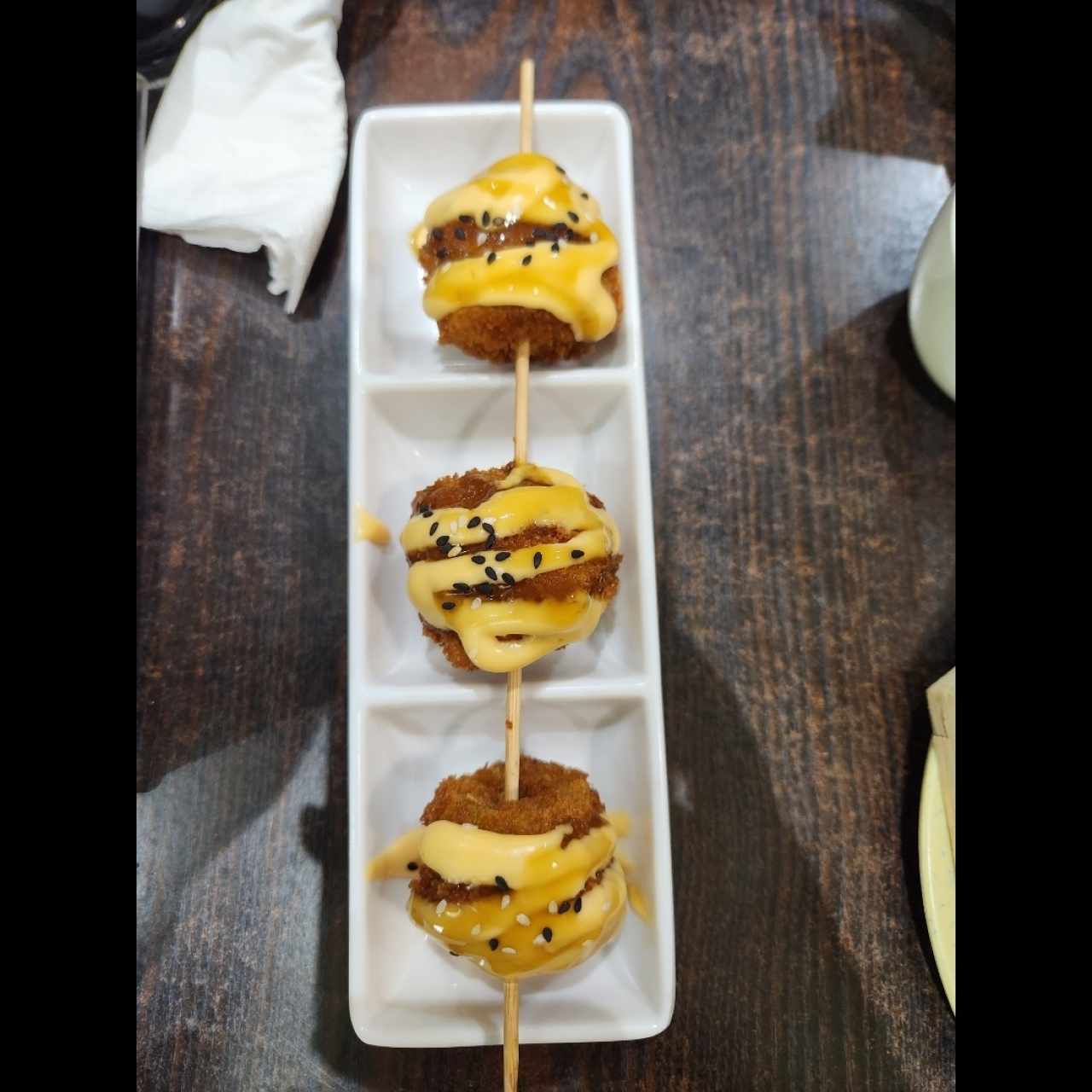 Brocheta de Siu Mai Frito