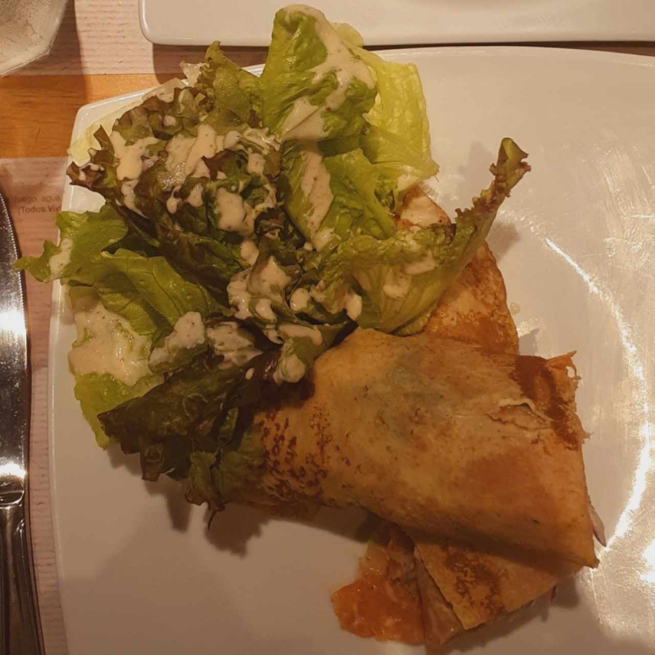 crepes con salmón ahumado 