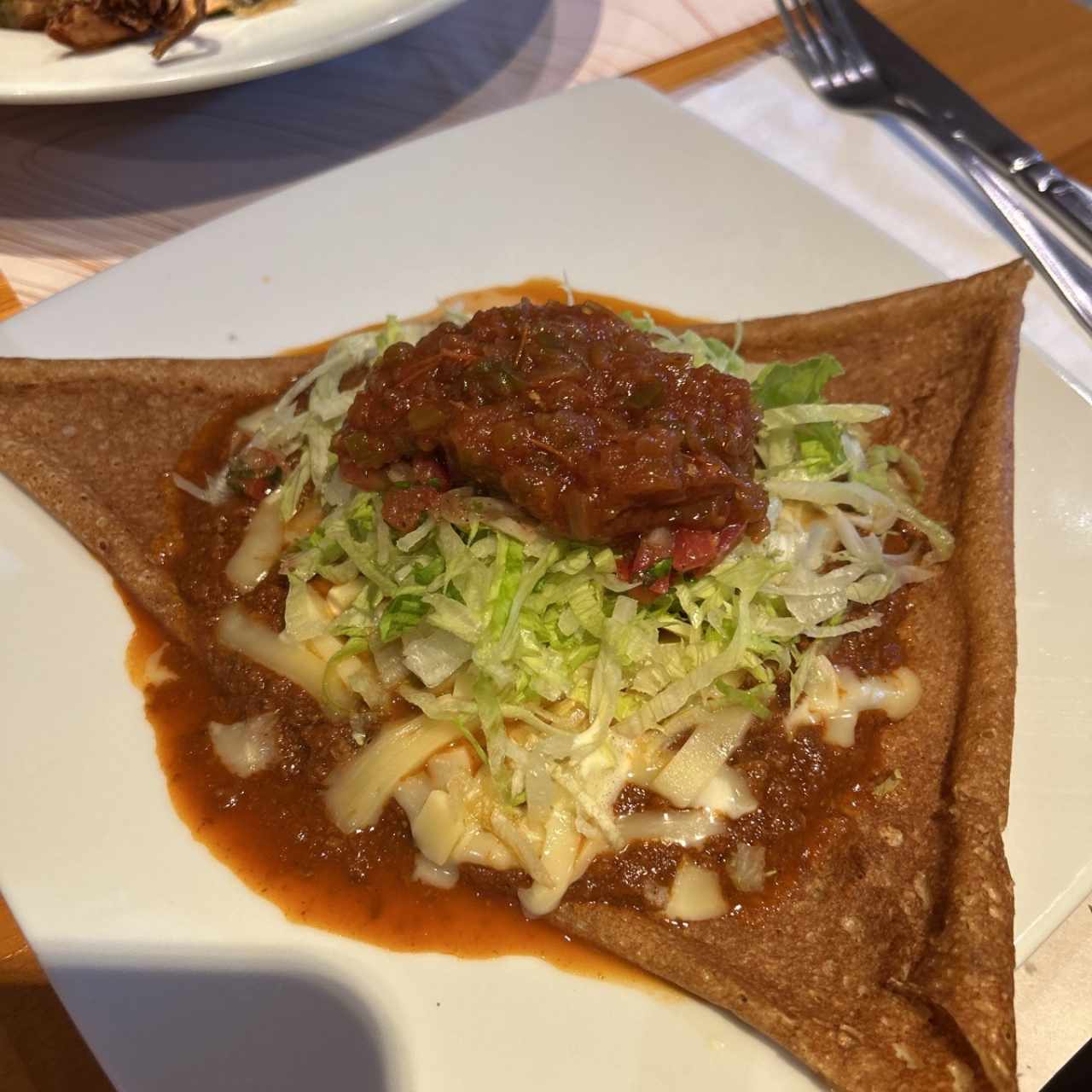 Crepe boloñesa