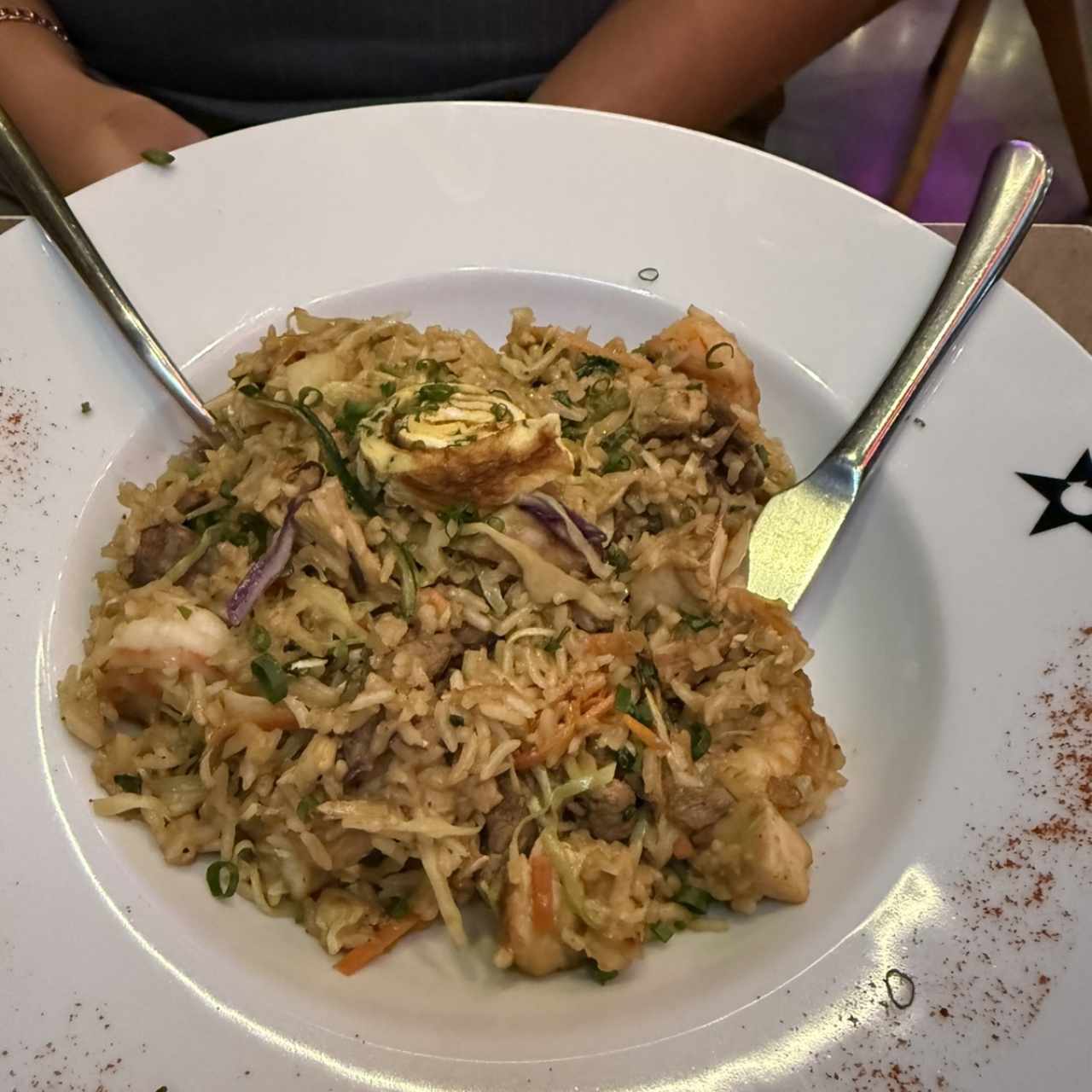 Nasi Goreng Mixto (Res, pollo y camarón)