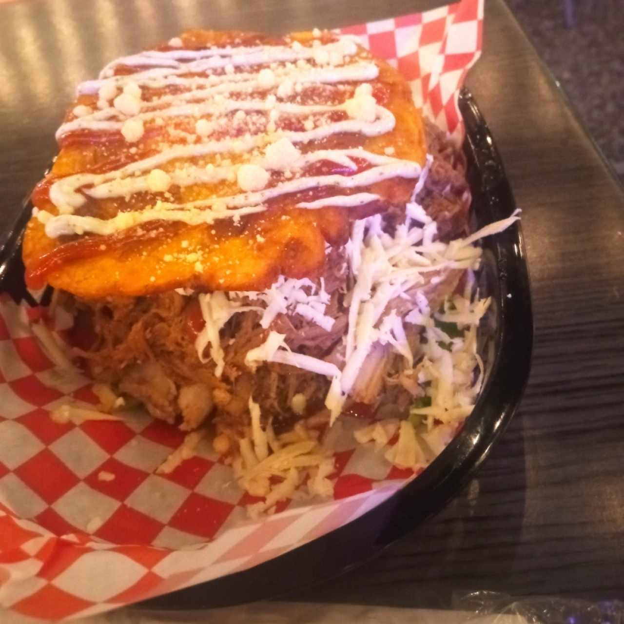 patacón carne y pernil