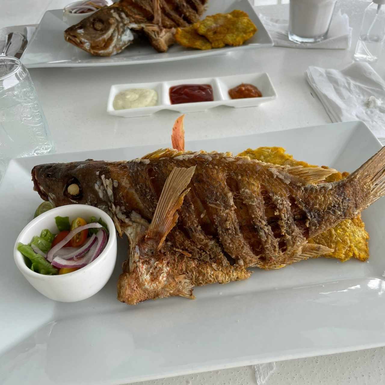 Pargo rojo frito