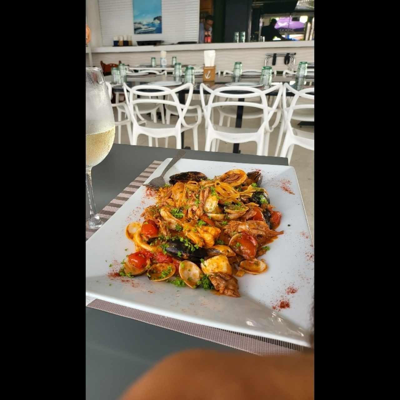 fettucine mixto de marisco