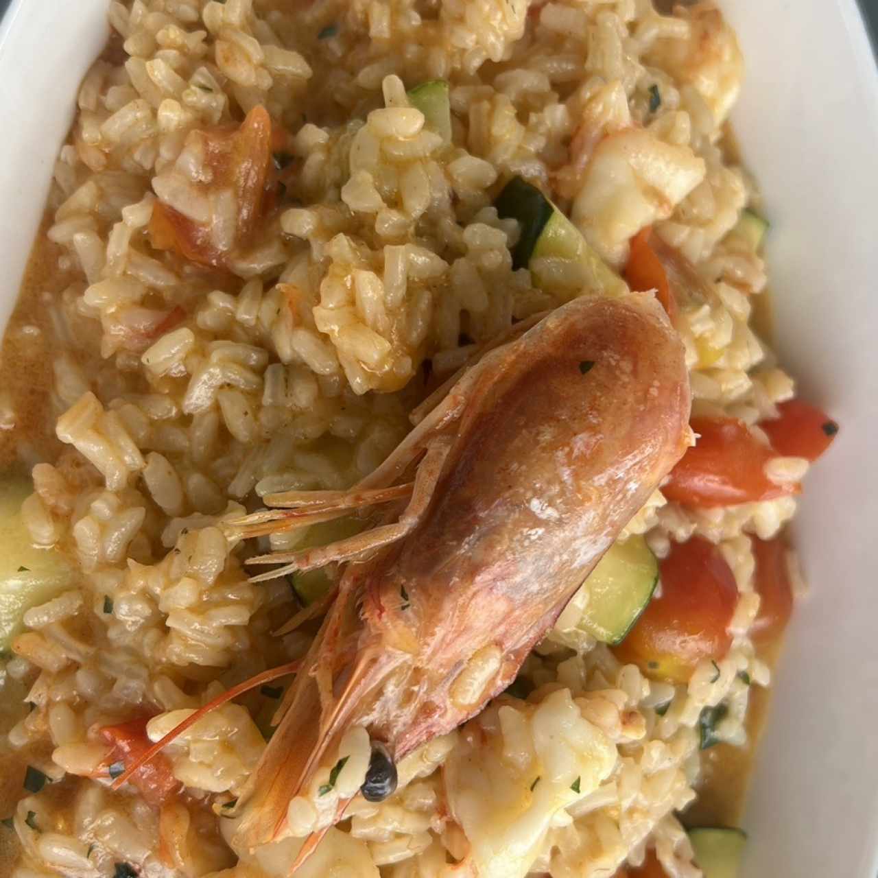 Risotto de Langostino y Zuquini