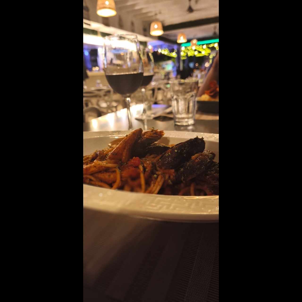 Spaghetti con Mixto de Mariscos
