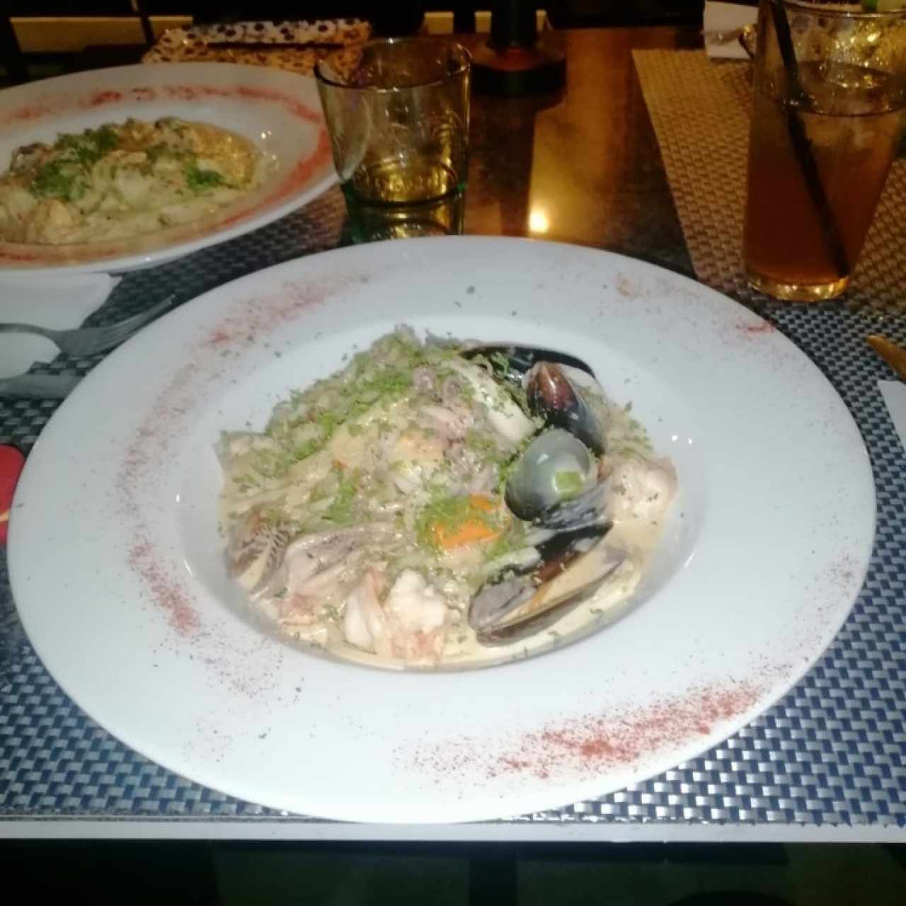 Fetuccini con Frutos de mar