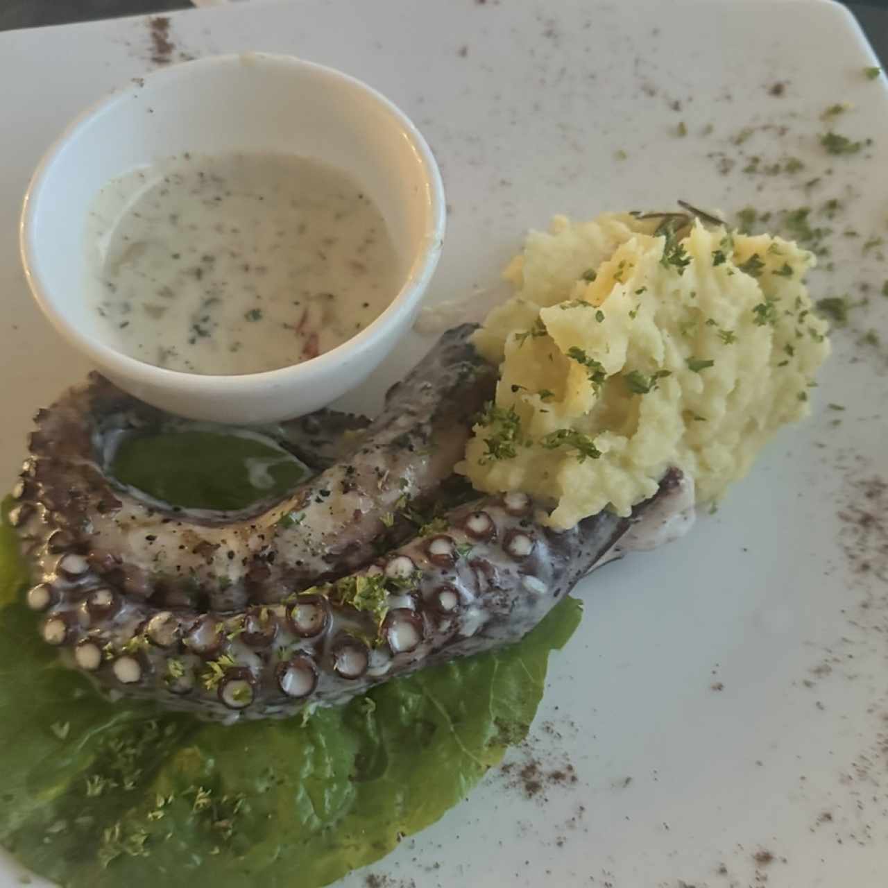 Pulpo salsa caribeña 