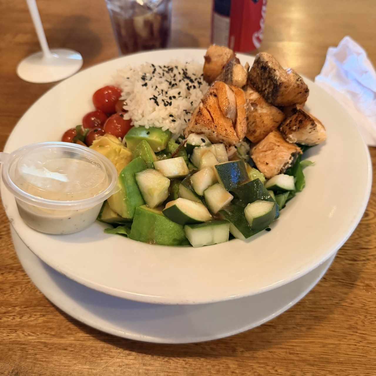 Poke salmon