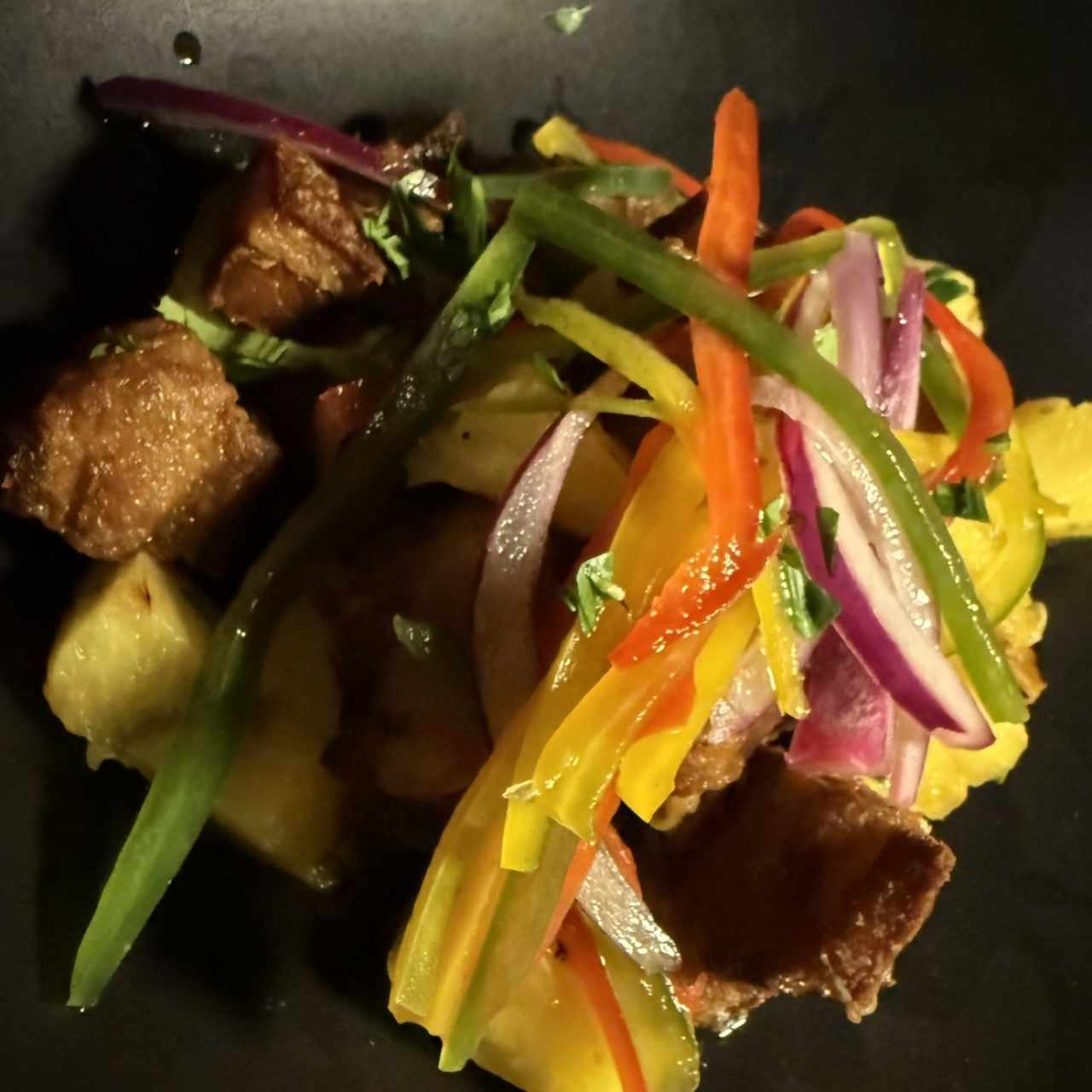 Entradas Calientes - Ceviche de Porkbelly