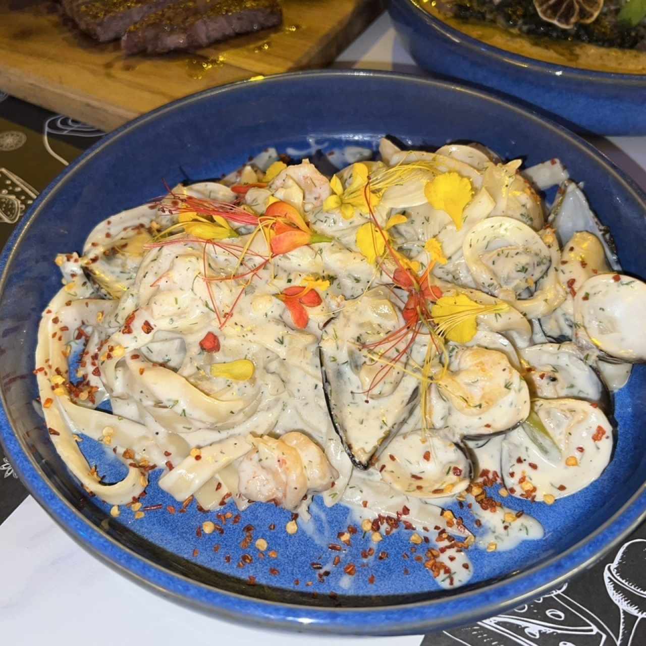 Pasta de Mariscos al Jerez