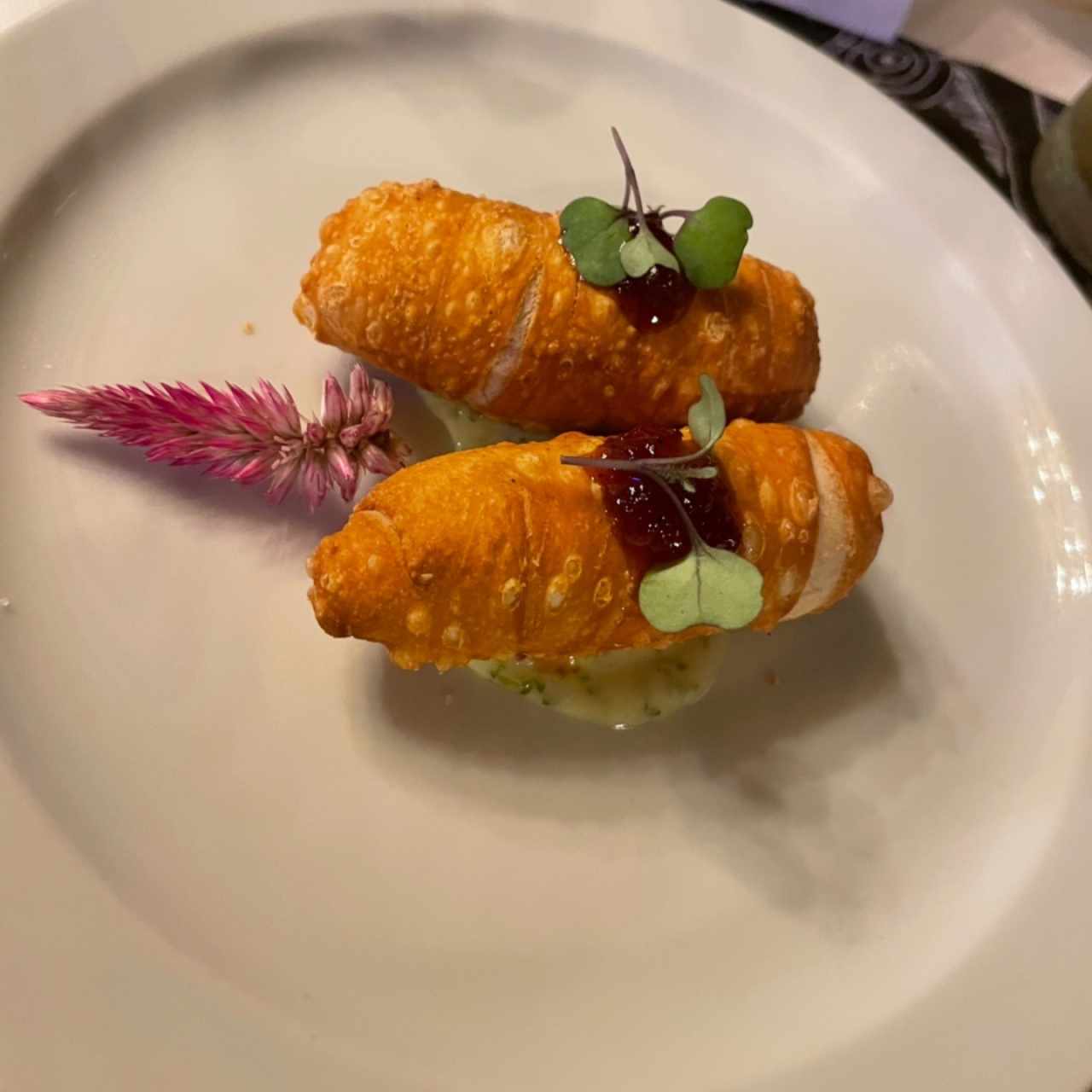 Tequeños con mermelada de pimientos