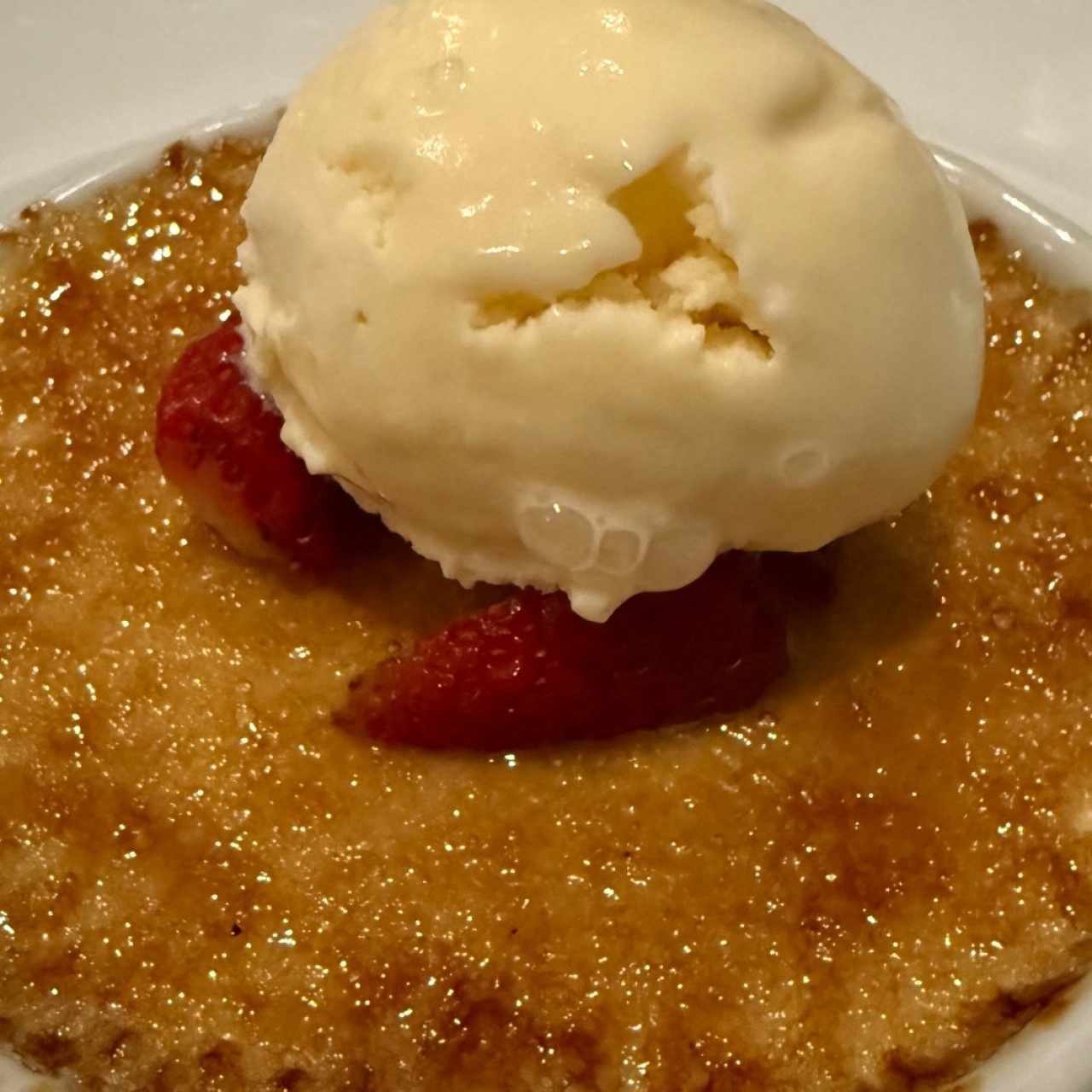 Creme Brulee de vainilla flambeada