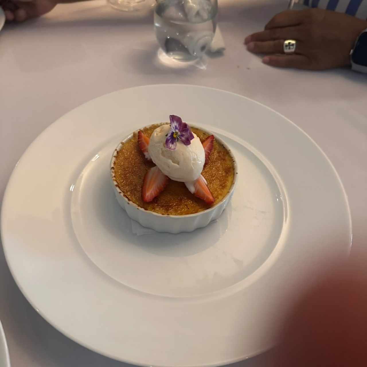 Creme Brulee de vainilla flambeada