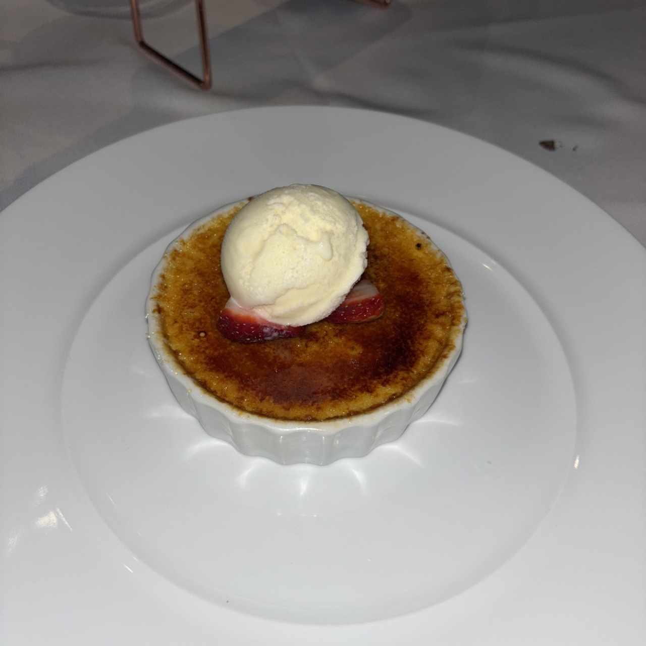Creme Brulee de vainilla flambeada