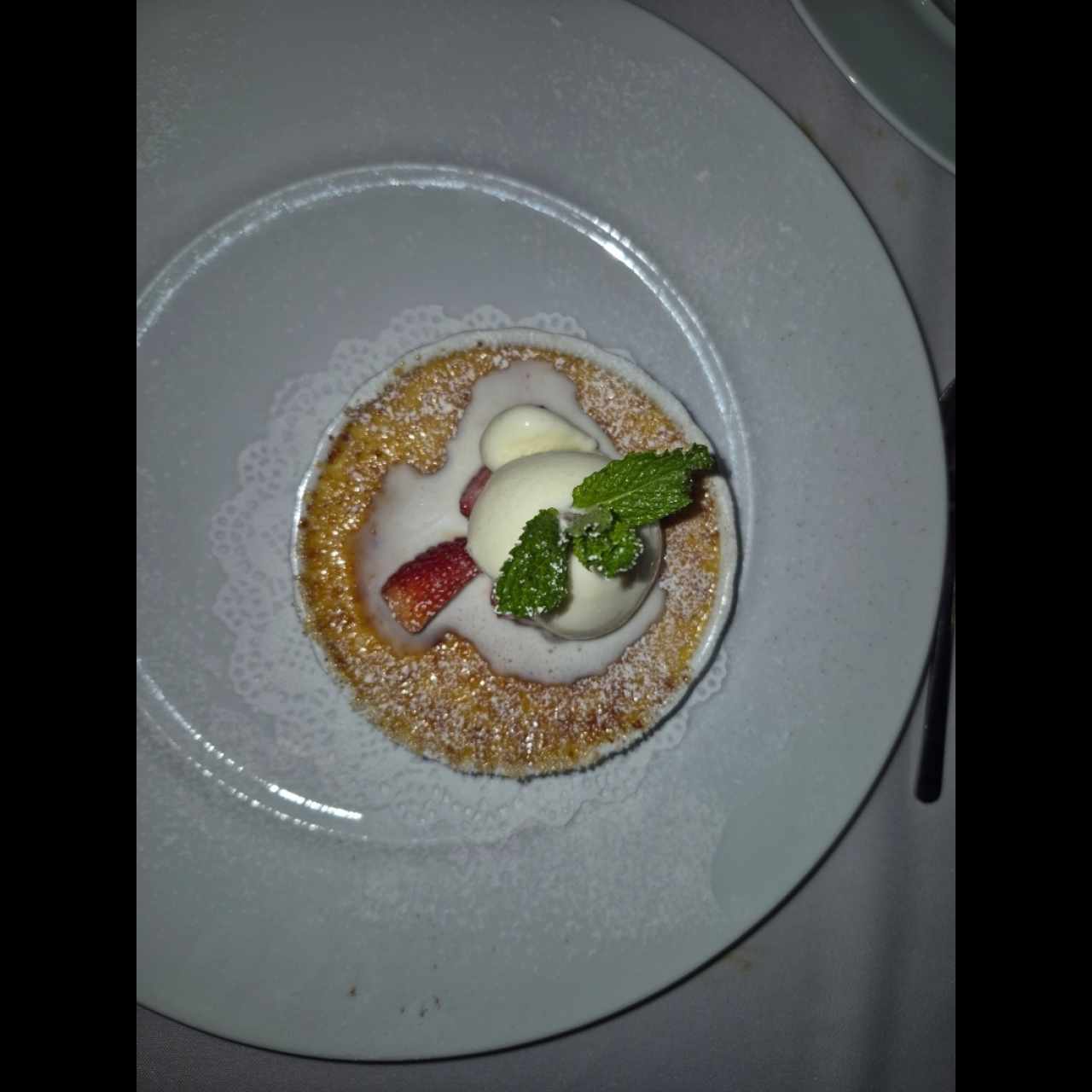 Creme Brulee de vainilla flambeada