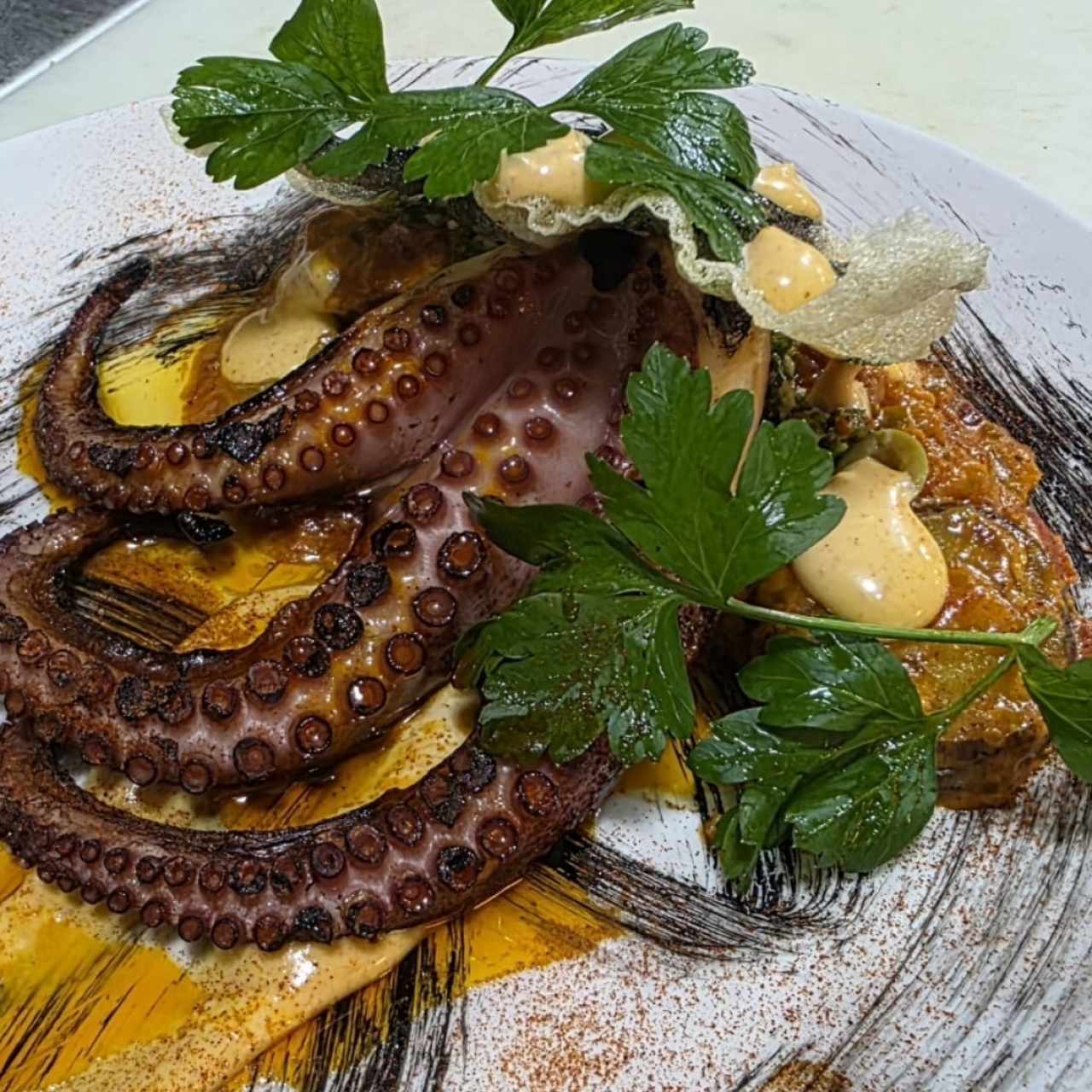 Pulpo del mediterráneo al grill