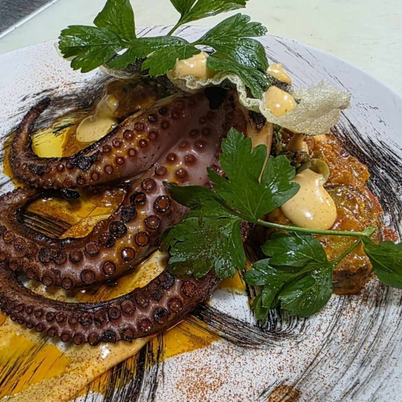 Pulpo del mediterráneo al grill