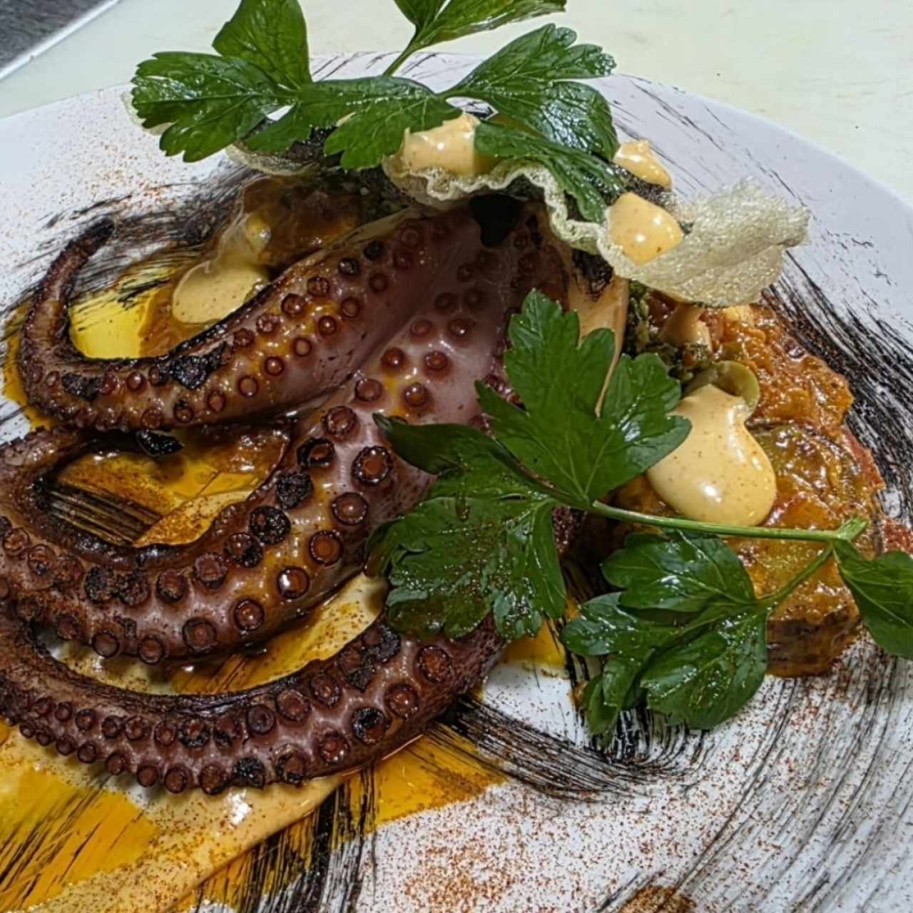 Pulpo del mediterráneo al grill