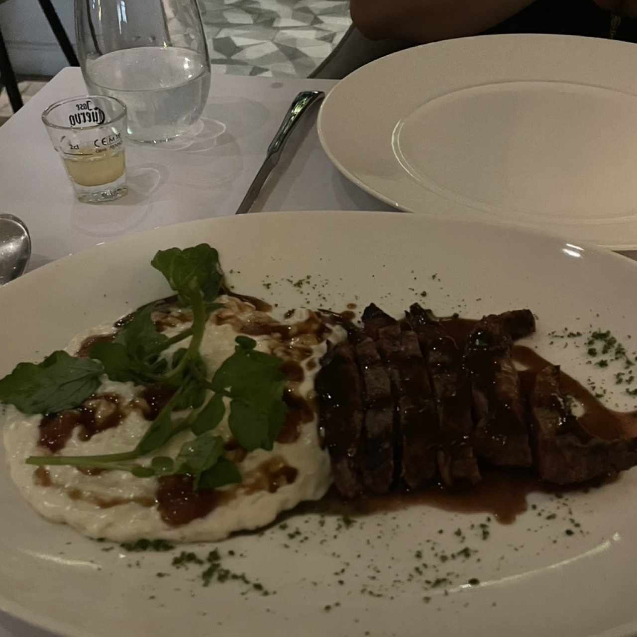 Arroz meloso con ribeye