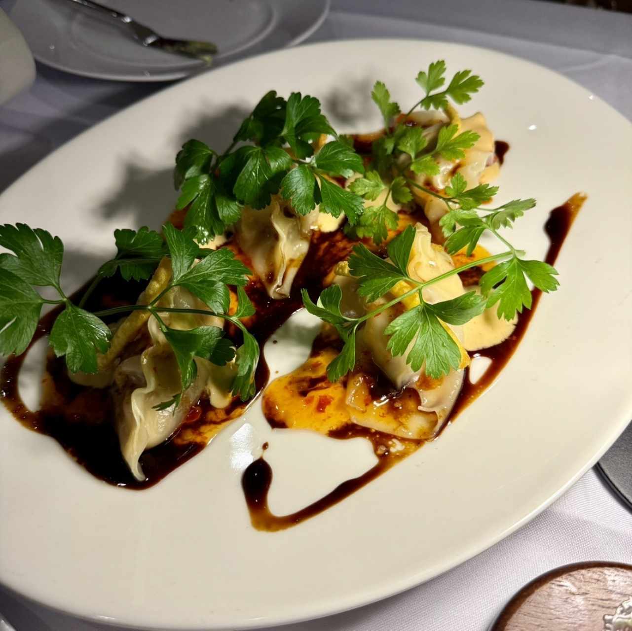Dumplings de filete de ternera al vapor