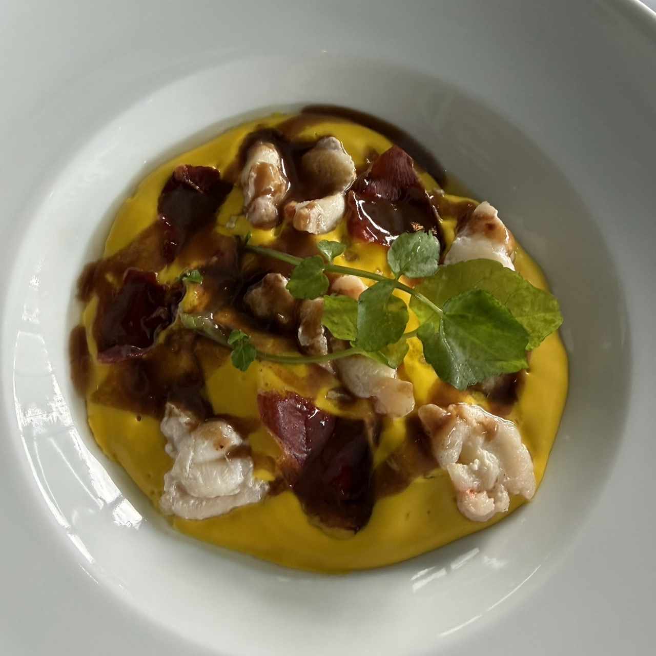 Raviolis de setas con langosta