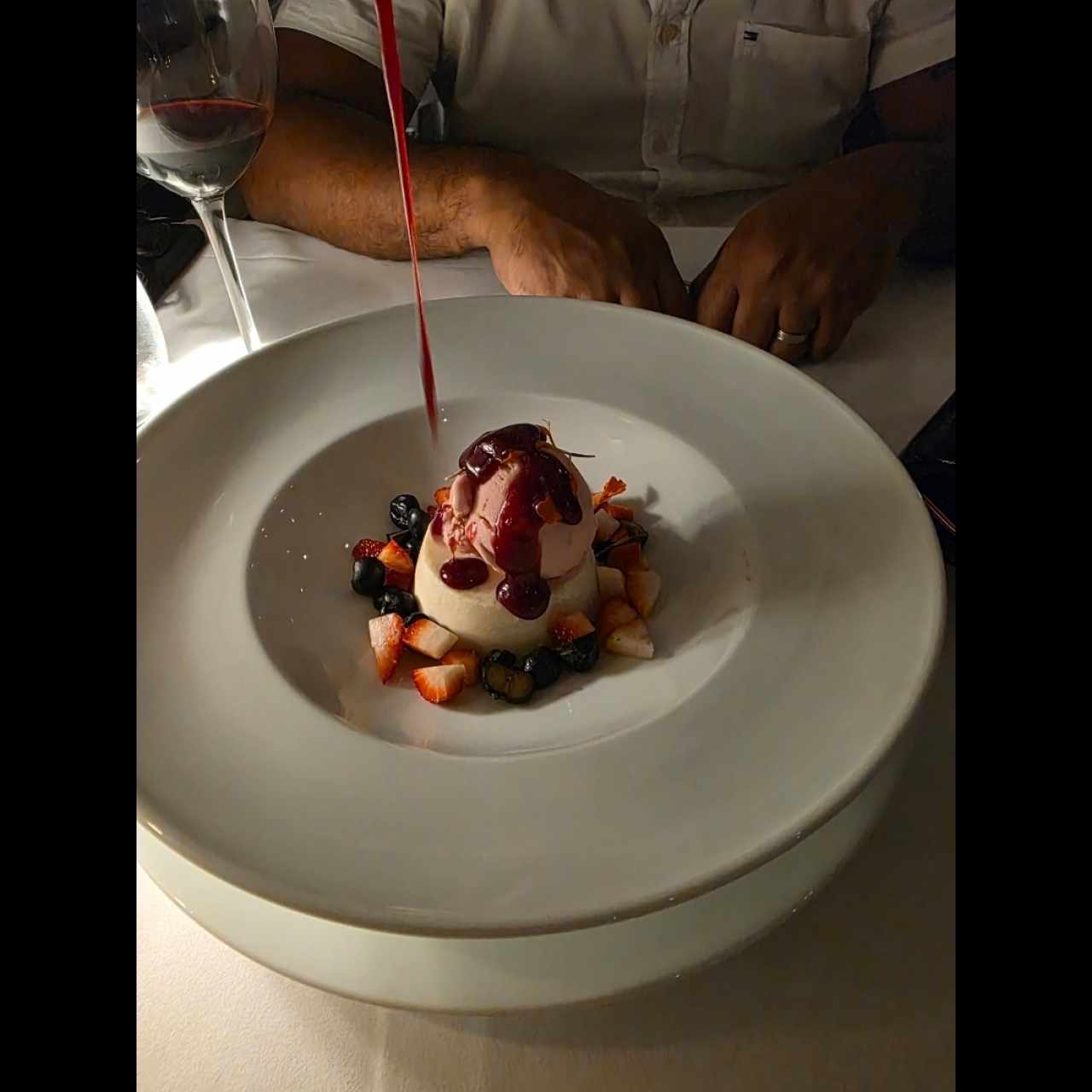 Pana cotta de chocolate blanco